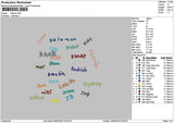 Names 1004 Embroidery File 6 sizes