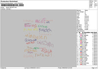 Names 2905 Embroidery File 6 sizes