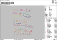 Names 2905 Embroidery File 6 sizes
