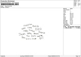 Names Line Embroidery File 6 sizes
