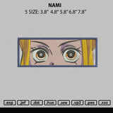 Nami Embroidery File 5 sizes