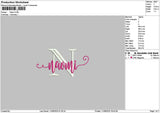 Naomitext Embroidery File 6 sizes