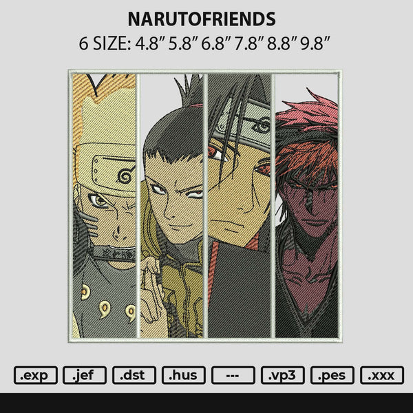 Narutofriends Embroidery File 6 sizes