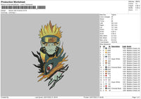 Naruto With Kurama Embroidery File 4 sizes