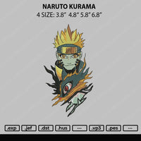 Naruto With Kurama Embroidery File 4 sizes