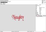 Naughtytext Embroidery File 6 sizes