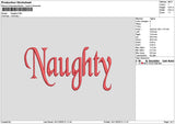 Naughtytext Embroidery File 6 sizes