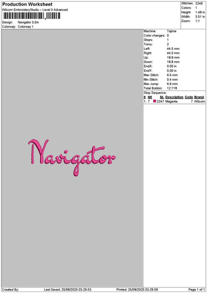 Separate Texts Embroidery File 2 sizes