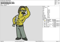 Simpson Ned Embroidery File 6 sizes