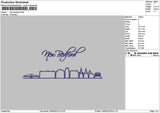 Bedfordtext Embroidery File 6 sizes