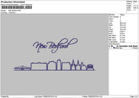 Bedfordtext Embroidery File 6 sizes