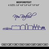 Bedfordtext Embroidery File 6 sizes