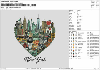 New York Text V1 Embroidery Machine Design File 6 sizes