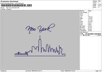 Newyork 1905 Embroidery File 6 sizes
