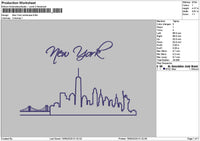 Newyork 1905 Embroidery File 6 sizes