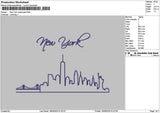 Newyork 1905 Embroidery File 6 sizes