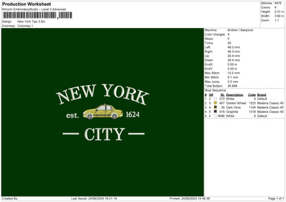 Ny Text 2206 Embroidery File 6 Sizes