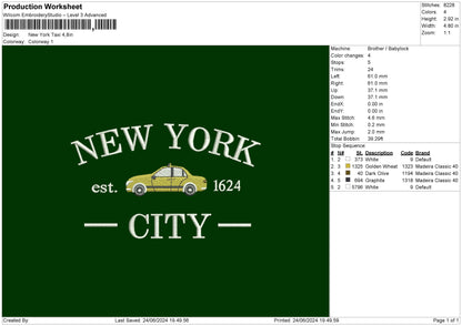 Ny Text 2206 Embroidery File 6 Sizes
