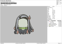 Nezuko Kamado Embroidery File 4 size