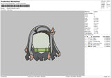 Nezuko Kamado Embroidery File 4 size