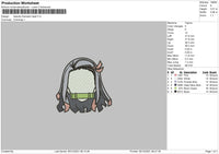 Nezuko Kamado Embroidery File 4 size