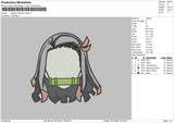 Nezuko Kamado Embroidery File 4 size