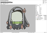 Nezuko Kamado Embroidery File 4 size