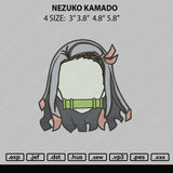 Nezuko Kamado Embroidery File 4 size