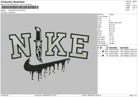 Nike Knife Melt Embroidery File 6 sizes