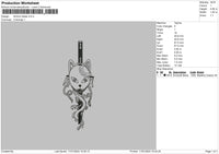 Mask1101 Embroidery File 6 sizes