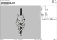 Mask1101 Embroidery File 6 sizes