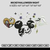 Mickeyhalloween Night Embroidery File 6 sizes
