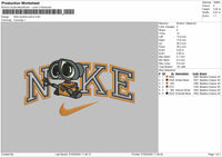 Nike 2outline Wall-E Embroidery File 6 Sizes
