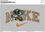 Nike 2outline Wall-E Embroidery File 6 Sizes