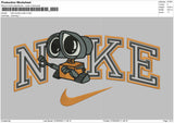 Nike 2outline Wall-E Embroidery File 6 Sizes