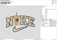 Nike Coffee 1807 Embroidery File 6 sizes