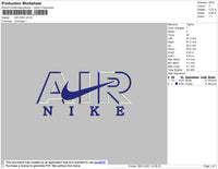Nike Air Embroidery File 6 size