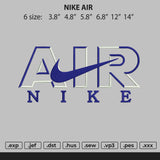 Nike Air Embroidery File 6 size