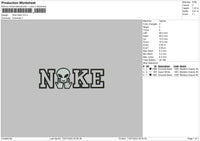 Nike Alien 02 Embroidery File 6 sizes