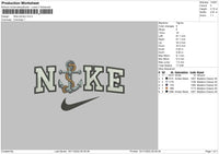Nike Anchor Embroidery File 6 Sizes