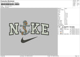 Nike Anchor Embroidery File 6 Sizes