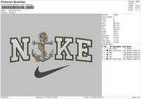 Nike Anchor Embroidery File 6 Sizes