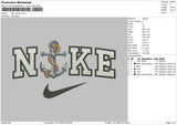 Nike Anchor Embroidery File 6 Sizes