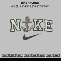 Nike Anchor Embroidery File 6 Sizes