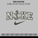 Nike Anchor Embroidery File 6 Sizes