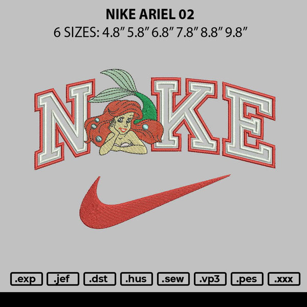 Nike Ariel 02 Embroidery File 6 sizes