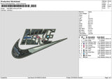 Nike Bmw Motor Embroidery File 6 sizes