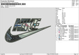 Nike Bmw Motor Embroidery File 6 sizes