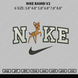 Nike Bambi V2 Embroiery File 6 sizes