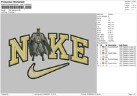 Nike Batman 0108 Embroidery File 6 sizes